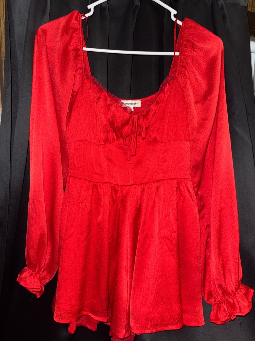 Red Satin Romper